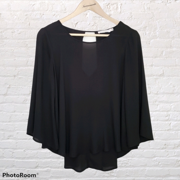 LUSH Sheer Black Blouse - Picture 1 of 11